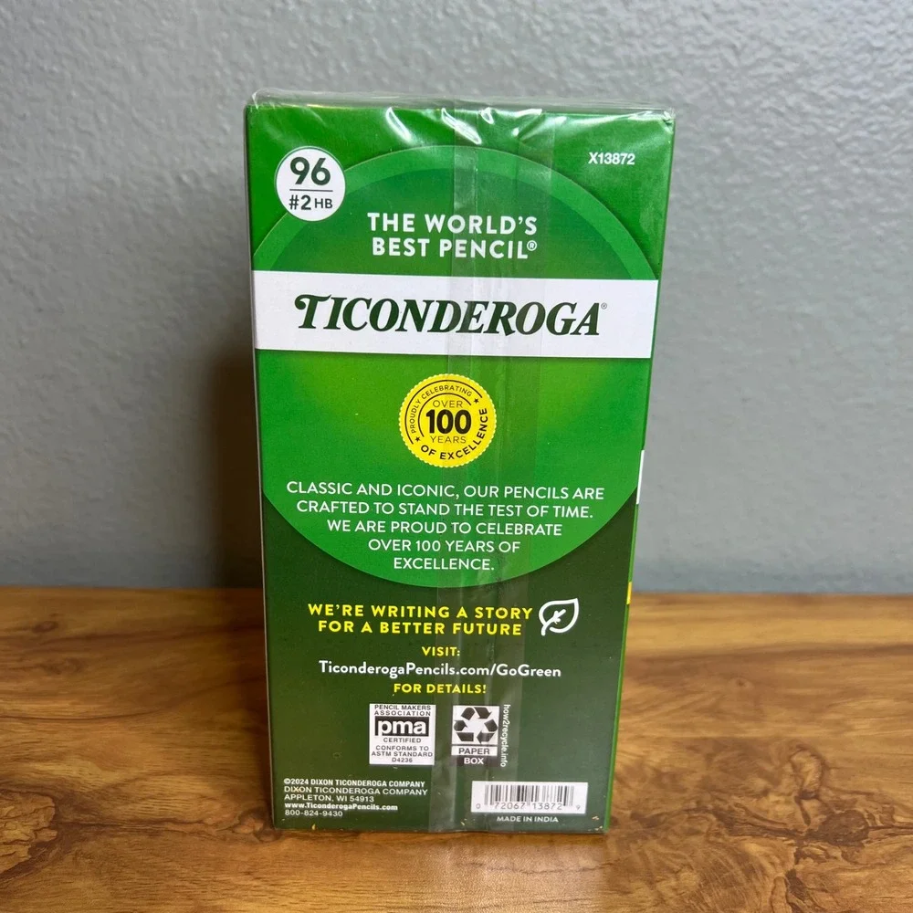 Ticonderoga Pencils #2 HB Soft Lead Unsharpened 96‎ Count Classic Yellow NEW